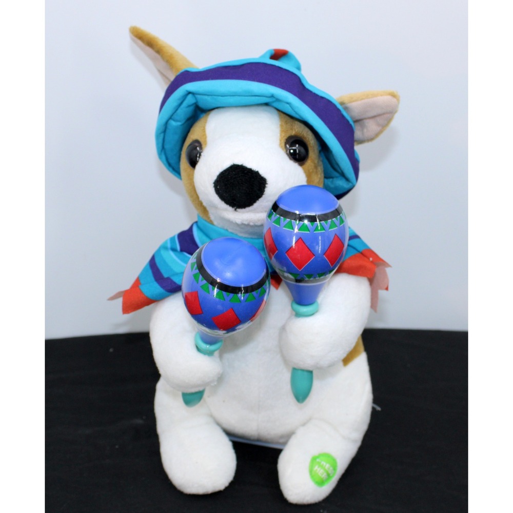 Sound N Light Animatronics Mexican Chihuahua Plush Musical Dog with Maracas